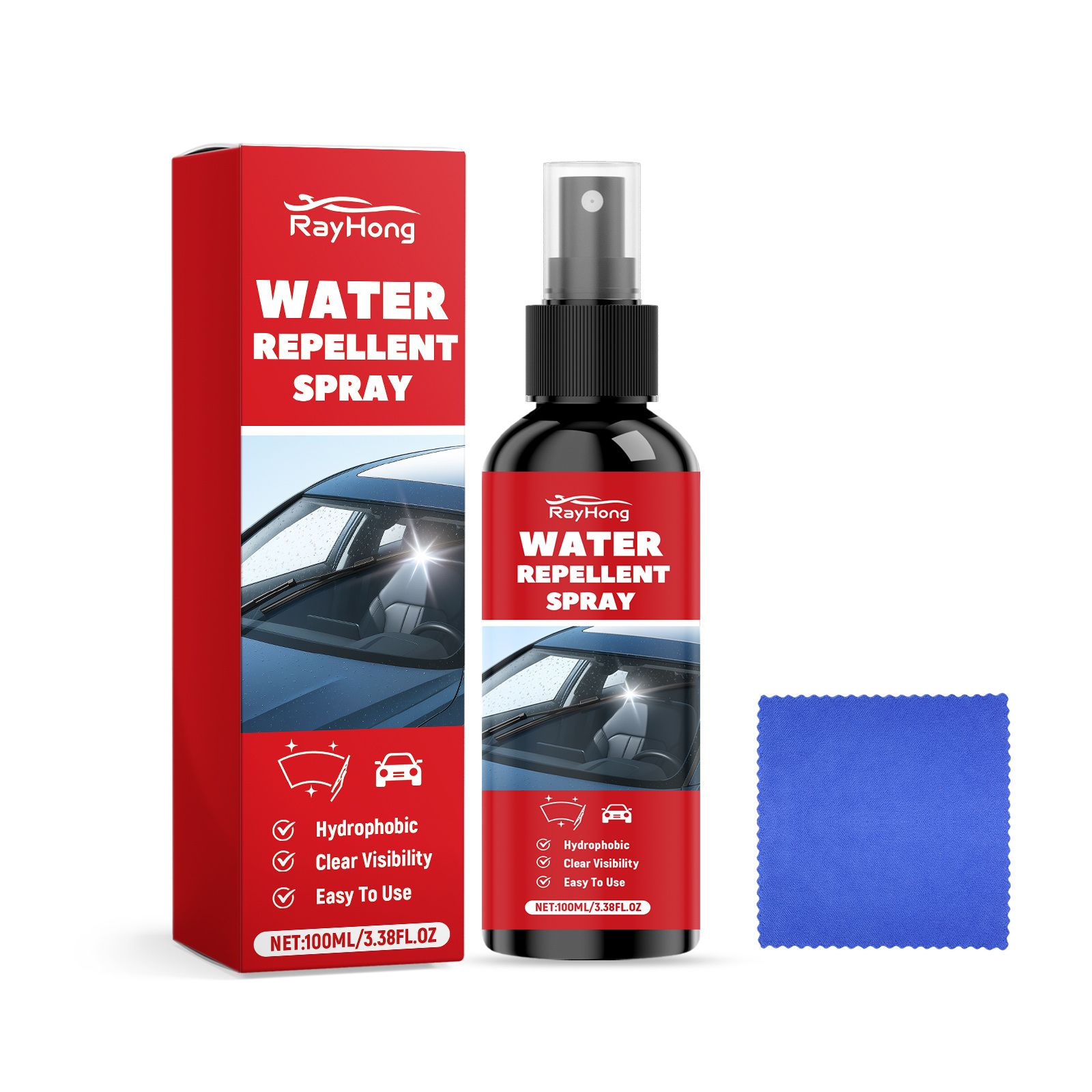 Main product image of RAYHONG Automotive Windshield Hydrophobic Spray Kit