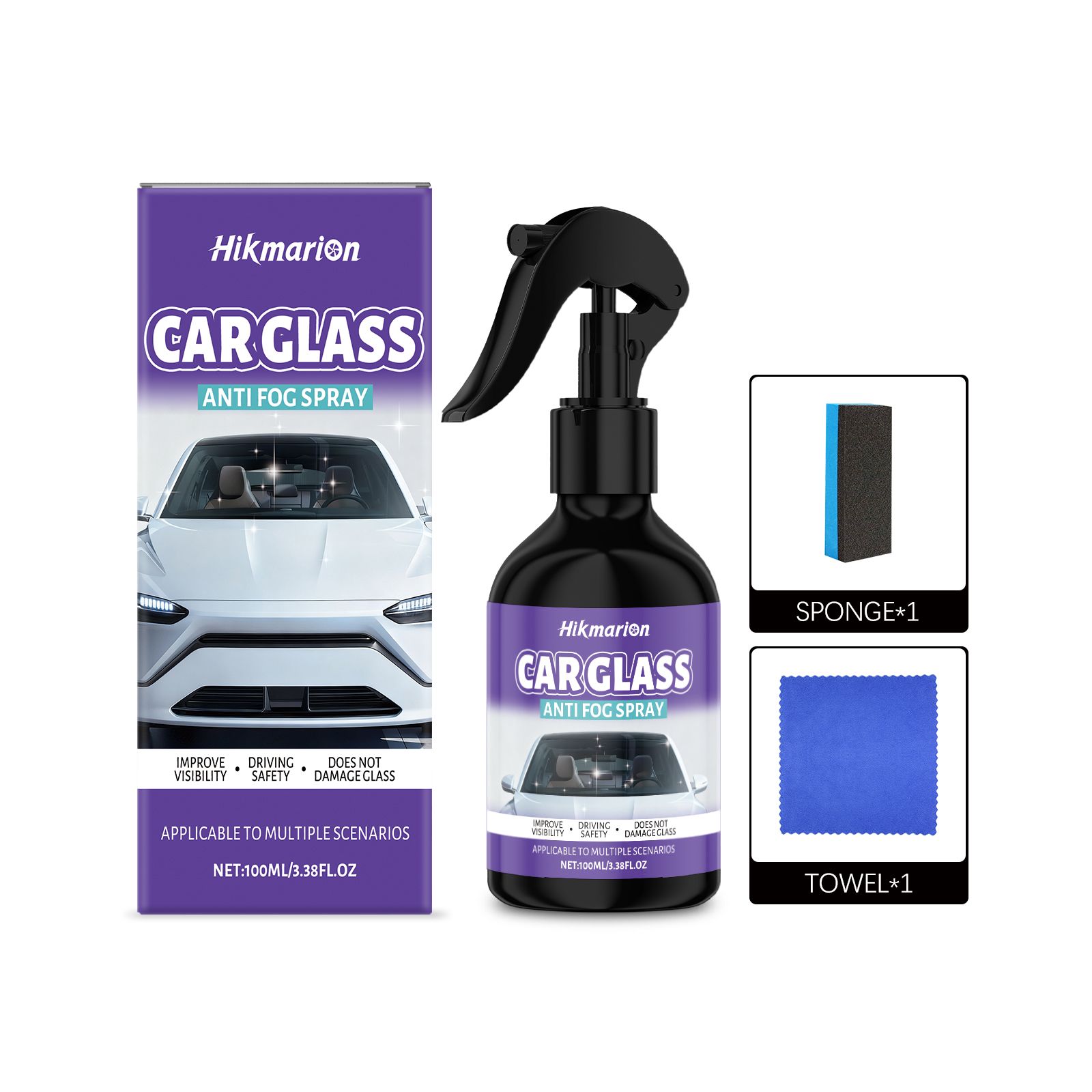 Main product image of Hikmarion Automotive Glass Anti-Fog Spray, 1 Kit