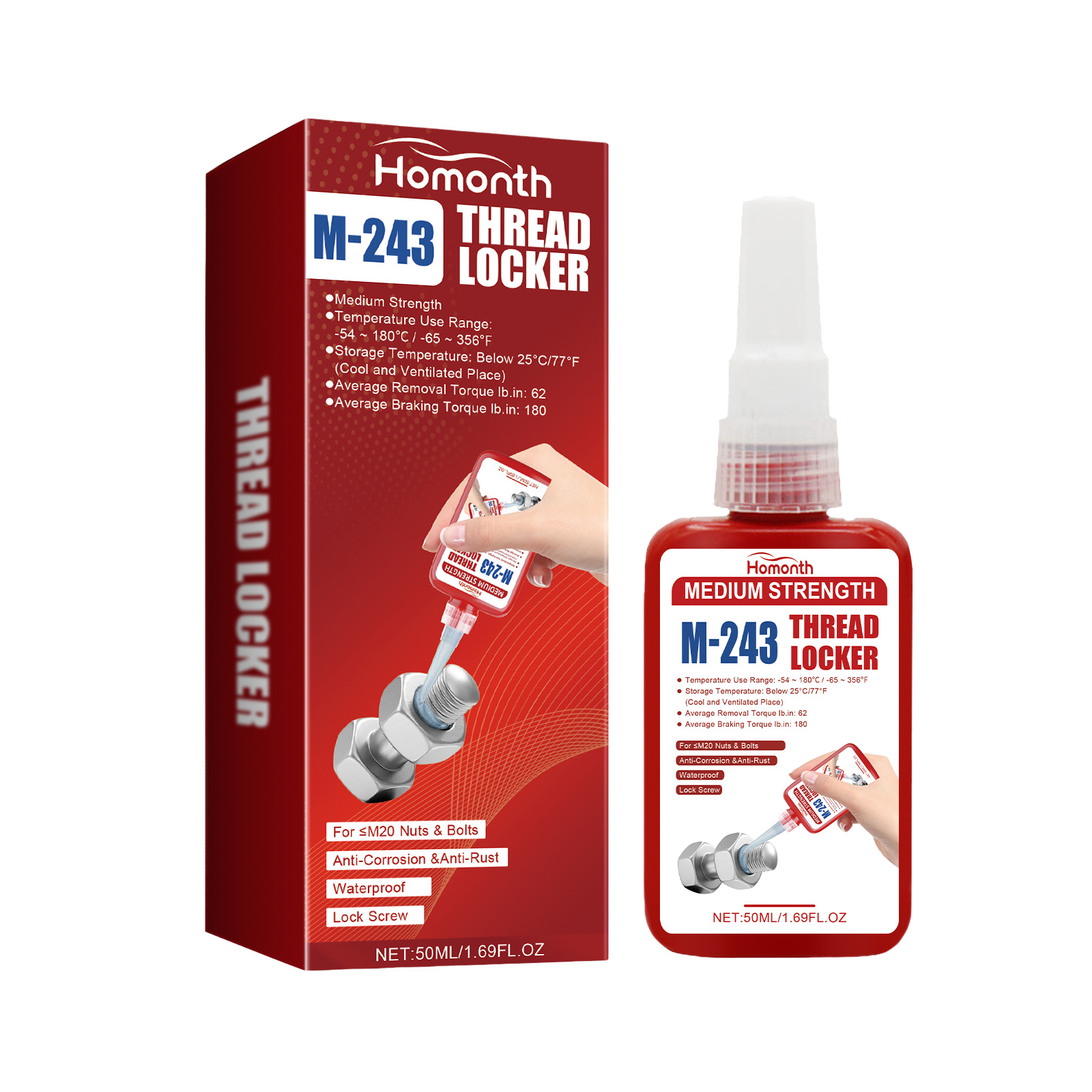 Main product image of Thread Lock Sealant, Anti-Rust Nut and Bolt Locking Compound