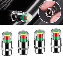 Product image of 4-Pack Car Tire Valve Caps with Pressure Monitoring