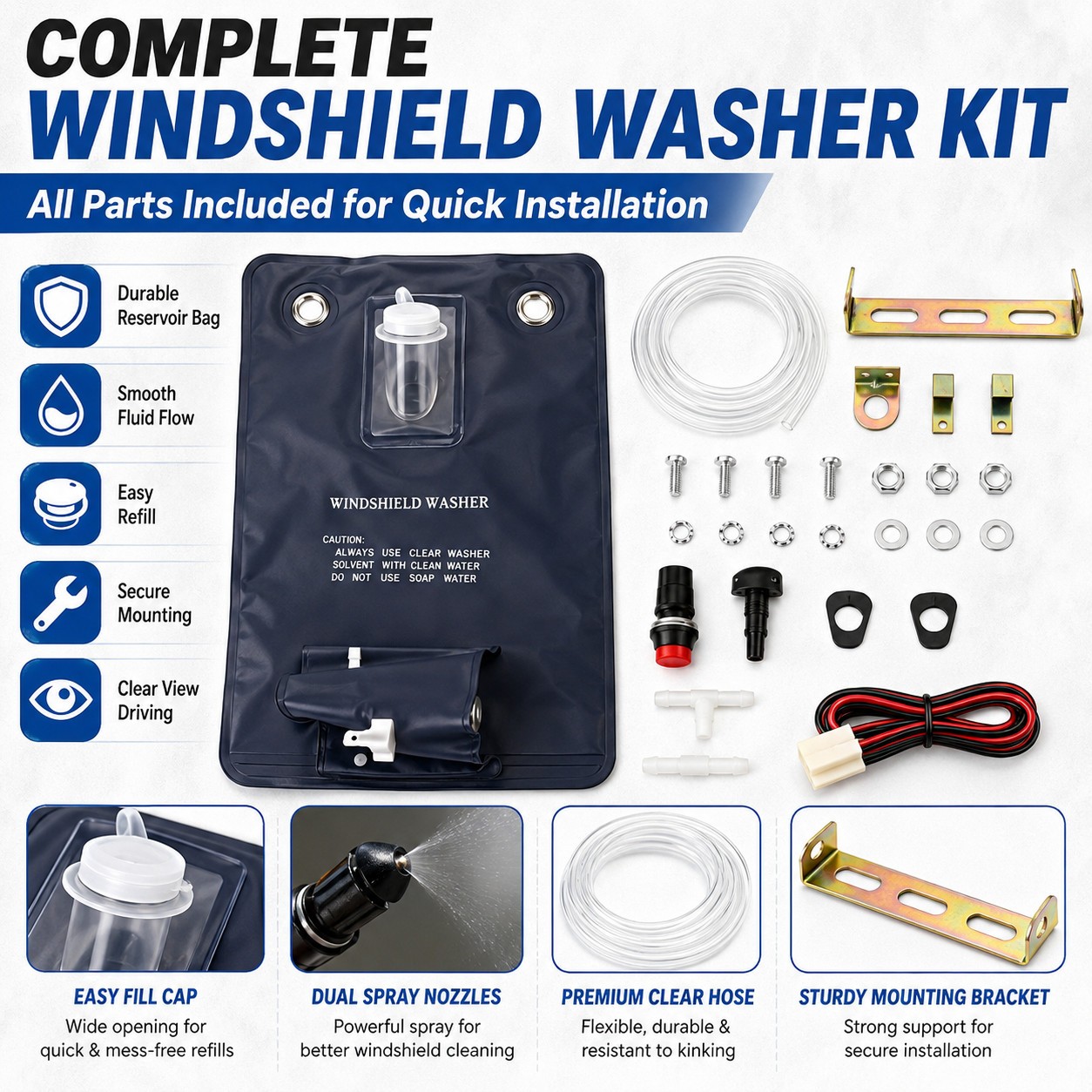 Main product image of Classic Car 12V Windshield Washer Bag Kit