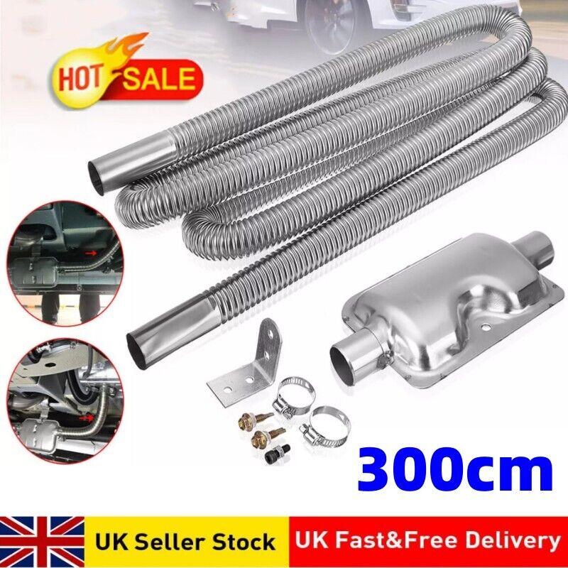 Main product image of 300cm Stainless Steel Exhaust Pipe Silencer for Diesel Heater Kits
