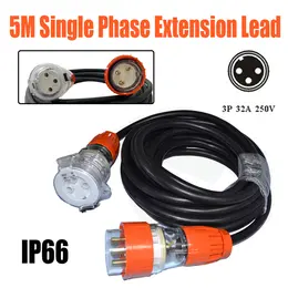 Product image of 32 Amp 5m 3-Pin Single Phase 250V Heavy Duty Rubber Extension Cord