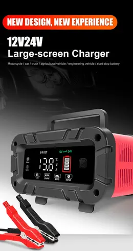 Product image of 12V 20A / 24V 10A Smart Battery Charger for LiFePO4, Lead-Acid, AGM, Gel