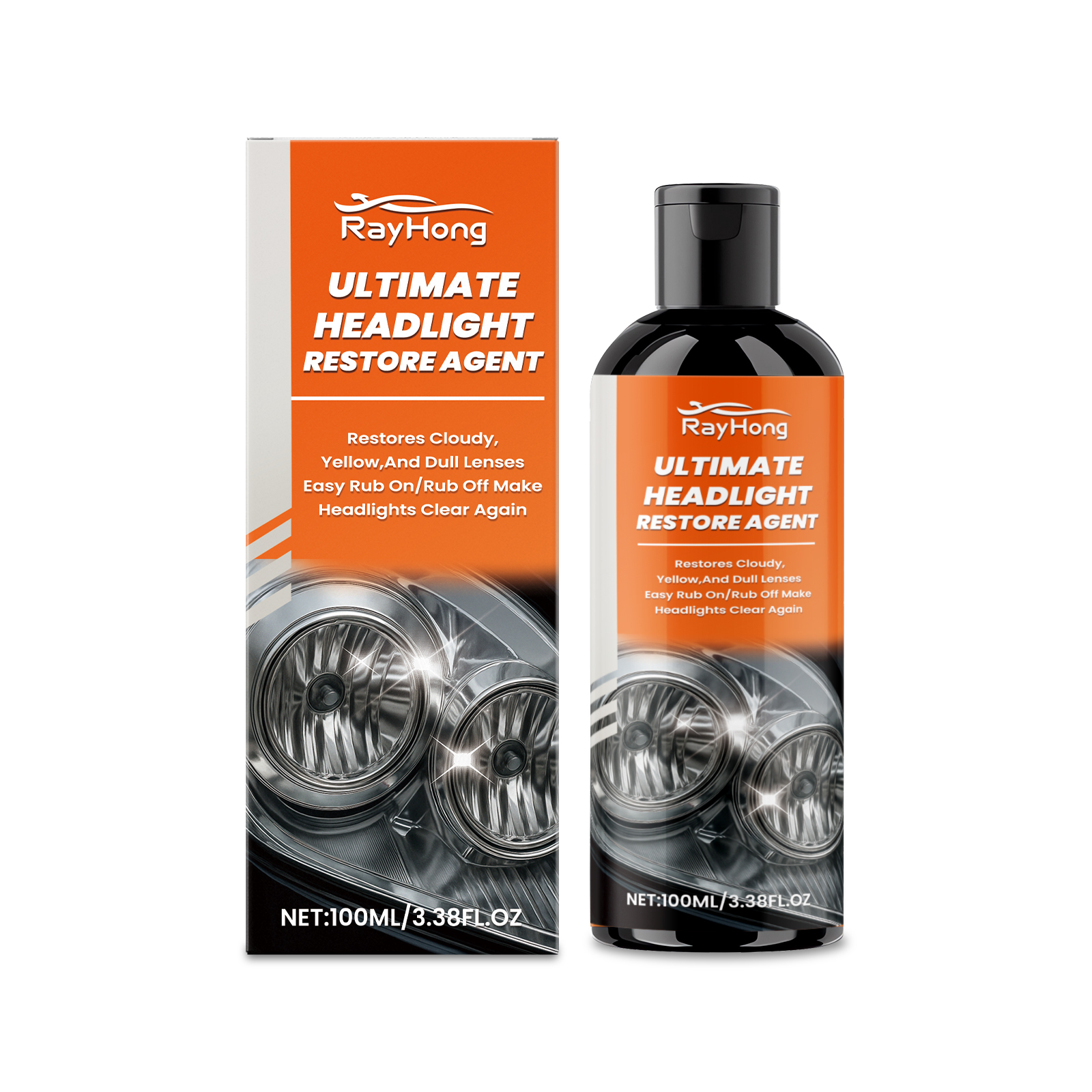 Main product image of Automotive Headlight Lens Restoration Polish, Scratch Remover