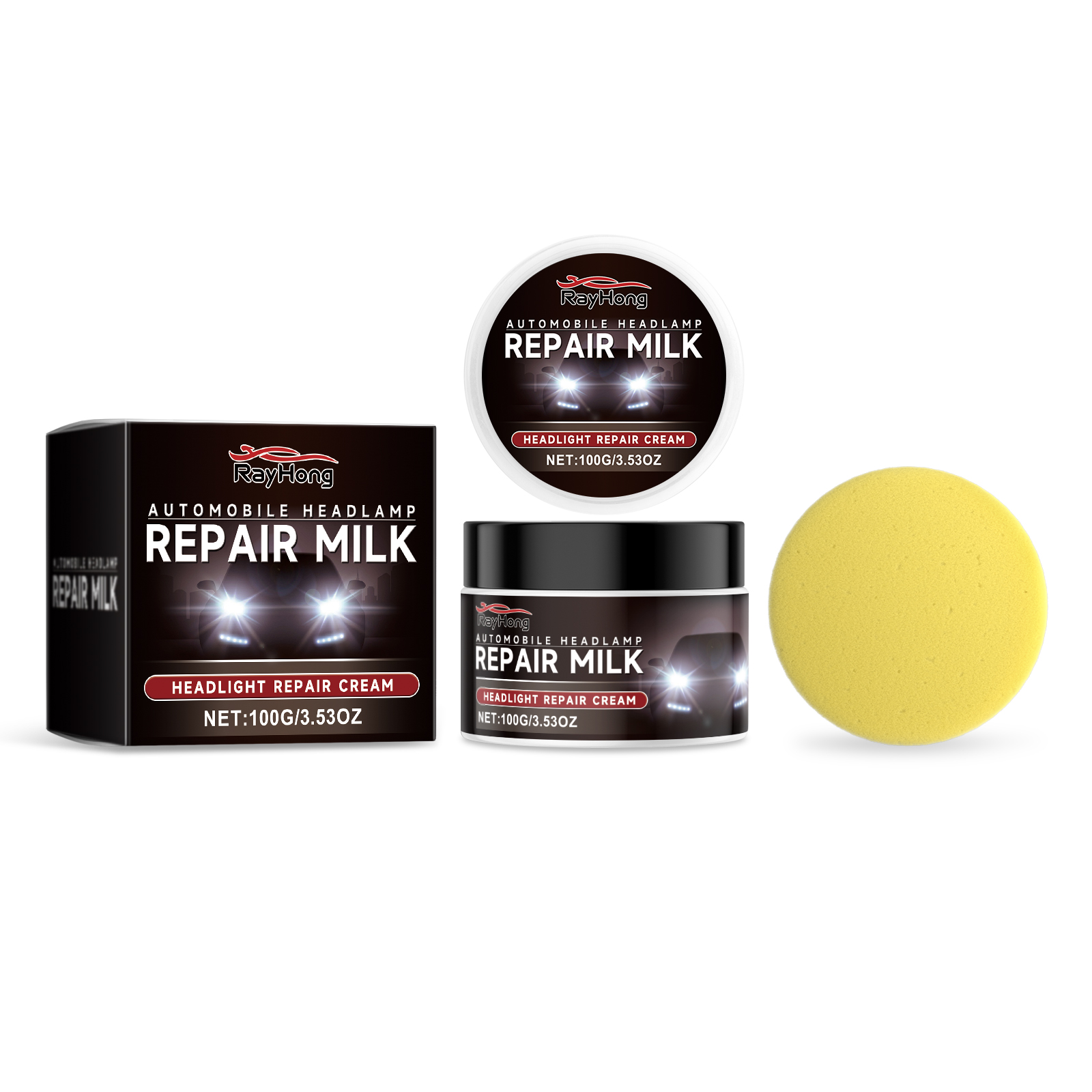 Main product image of Headlight Scratch Removal Cream, De-Yellowing Polish and Protective Coat