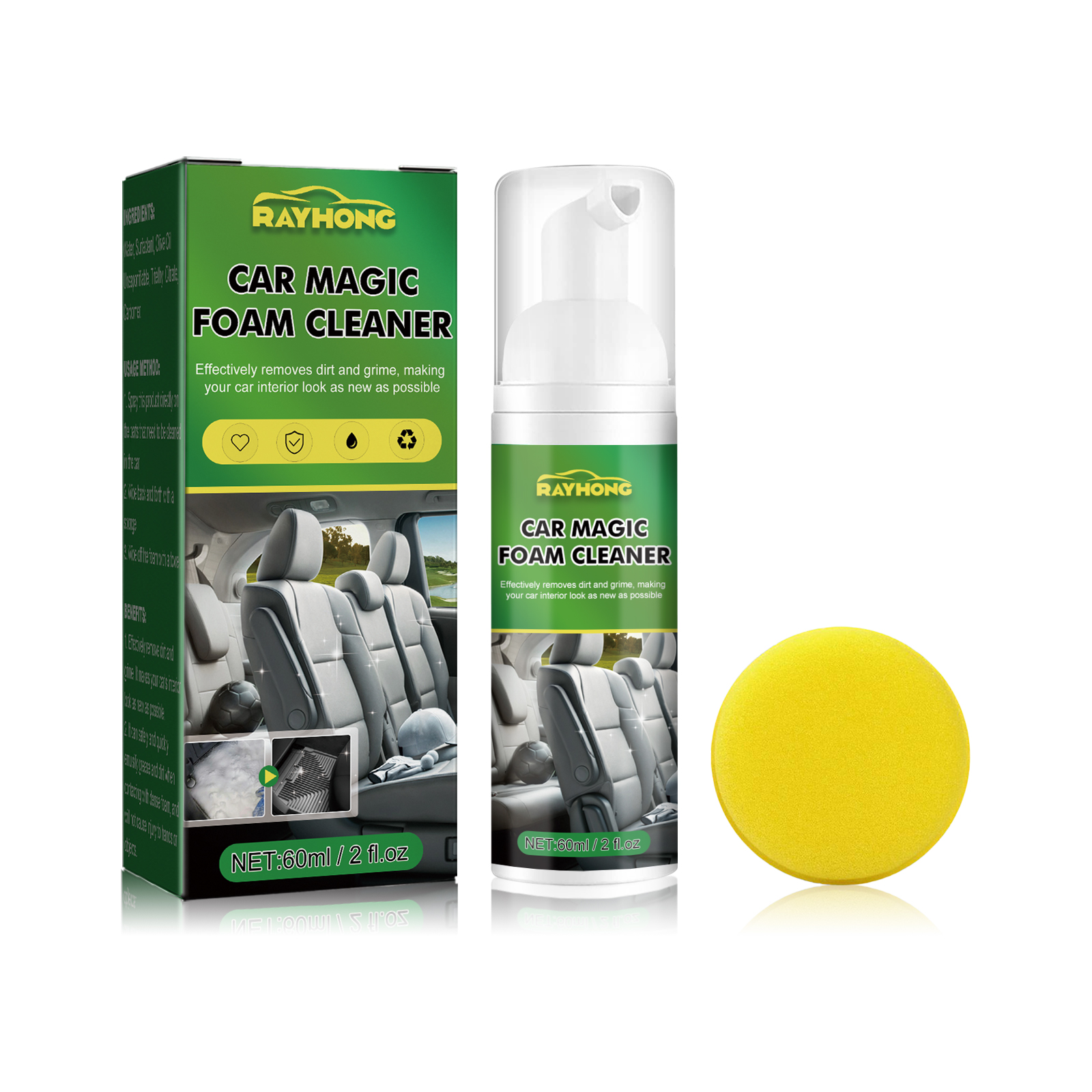 Main product image of Foam Cleaner, Interior Seat & Dashboard Yellow Stain Remover