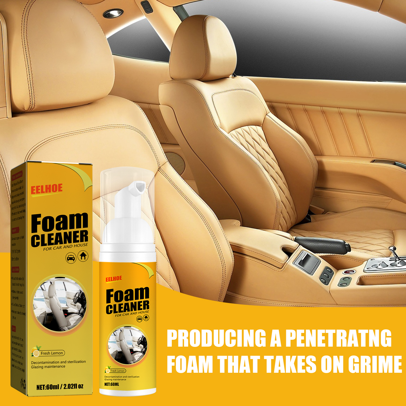 Main product image of Foam Cleaner, Multi-Purpose for Vehicle Interiors and Leather