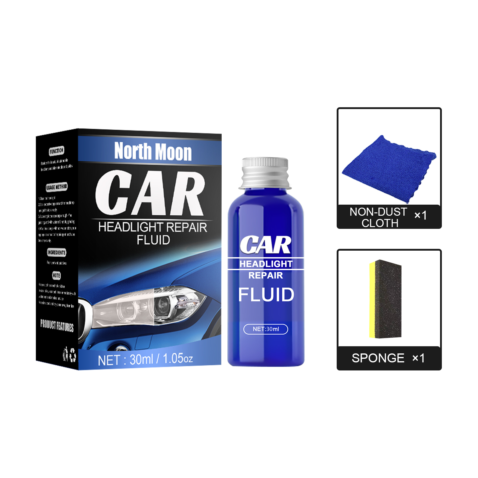 Main product image of Automotive Headlight Restoration Kit, 30ml