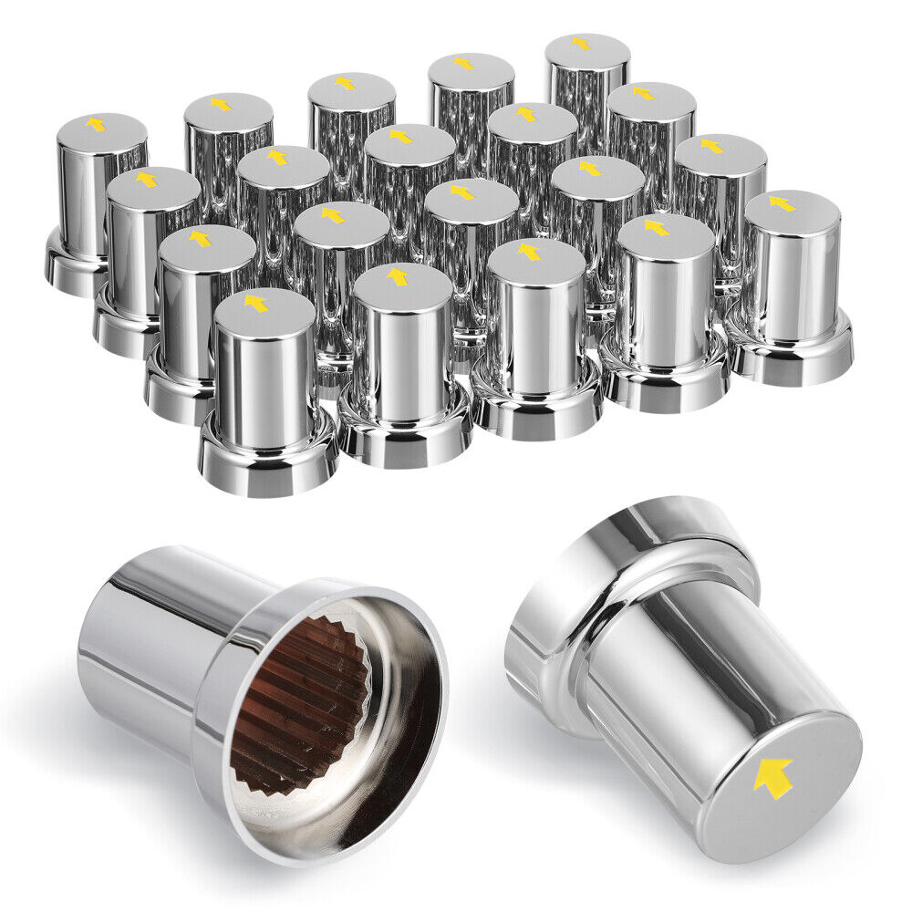 Main product image of 20-Piece Chrome ABS Wheel Nut Covers with Arrow Indicators for Trucks, Trailers, Buses