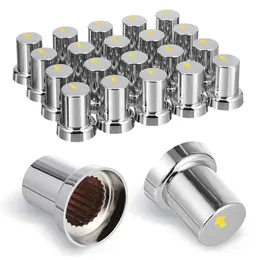 Product image of 20-Piece Chrome ABS Wheel Nut Covers with Arrow Indicators for Trucks, Trailers, Buses