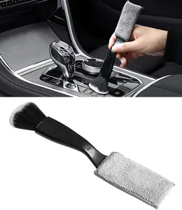 Product image of 2-in-1 Car Interior Duster Brush, Double Head for Auto Detailing, Black