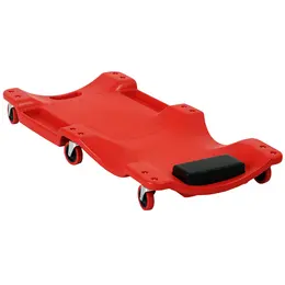 Product image of Automotive Creeper, Rolling, with Headrest and Wheels, Red