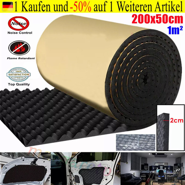 Main product image of 200x50cm Self-Adhesive Car Sound Deadening Mat, 20mm Thick