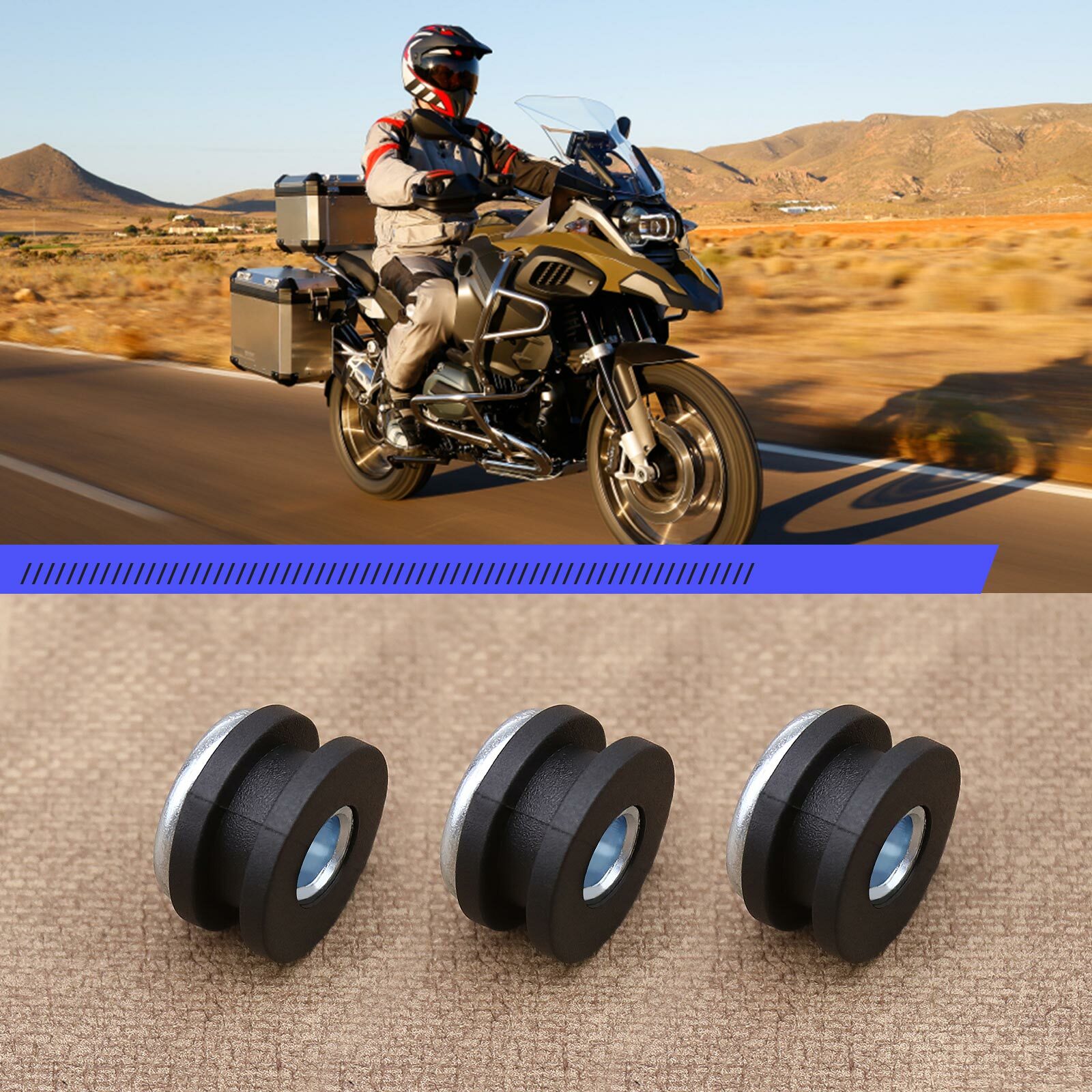 Main product image of 10-Pack 6mm Rubber Motorcycle Fairing Grommets