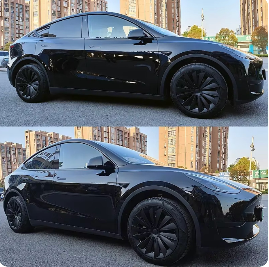 Main product image of Tesla Model Y 19-Inch Wheel Covers, 4-Pack with Logo