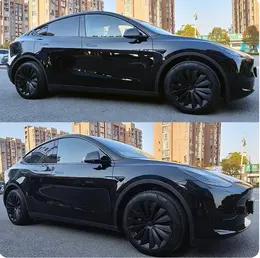 Product image of Tesla Model Y 19-Inch Wheel Covers, 4-Pack with Logo