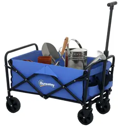 Product image of 62L Folding Handcart, 120kg Capacity, Adjustable Handle