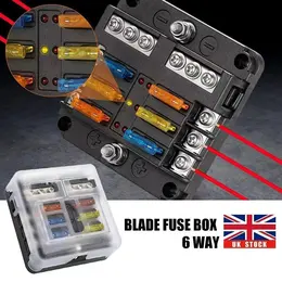 Product image of 6-Way Blade Fuse Box, 12V/24V, Automotive and Marine