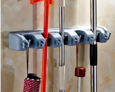Main product image of Plastic Wall-Mounted Mop and Broom Holder Hook