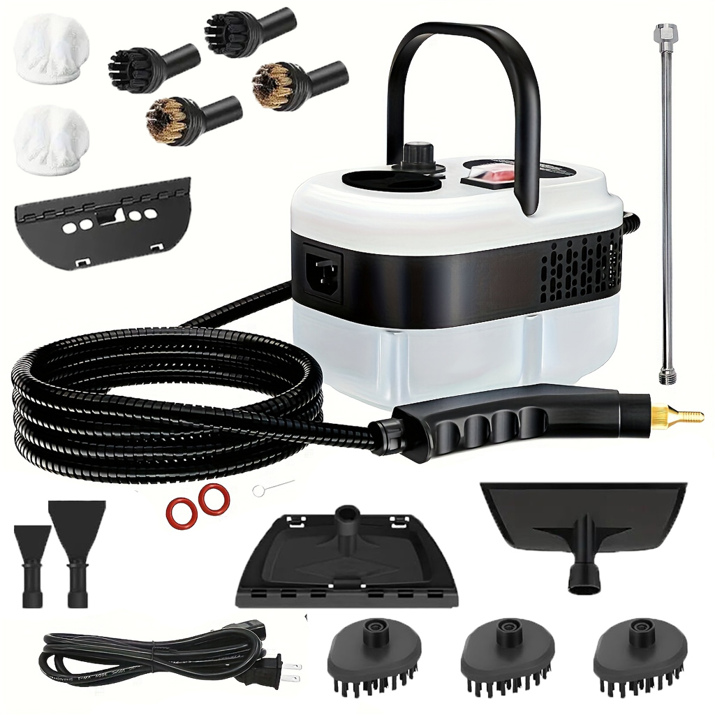 Main product image of 2500W Pressurized Handheld Steam Cleaner, 1.2L Tank, 12 Attachments