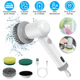 Product image of Cordless Electric Handheld Cleaning Brush, 2 Speeds, 3 Brushes