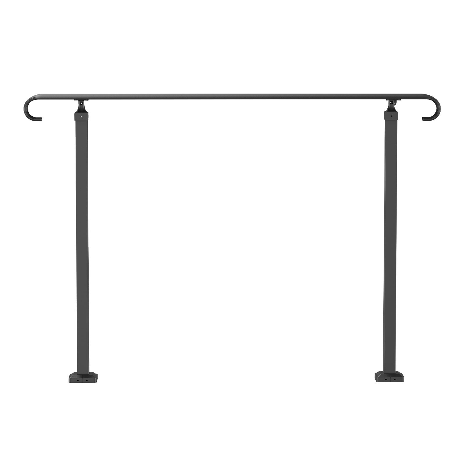 Main product image of Wrought Iron Handrail, Adjustable, Black, for 2-3 Step Outdoor Stairs