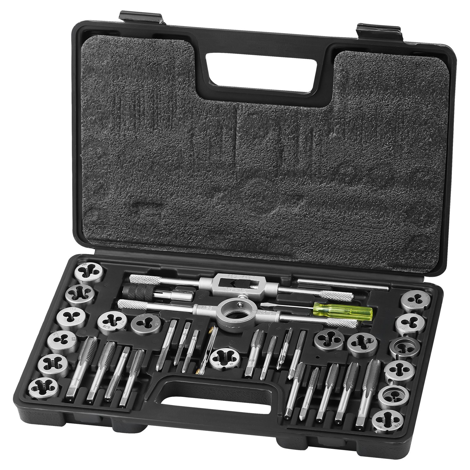Main product image of 40-Piece Metric Tap and Die Set, M3-M12, Bearing Steel, with Case