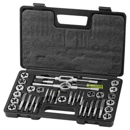 Product image of 40-Piece Metric Tap and Die Set, M3-M12, Bearing Steel, with Case