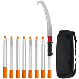 Product image of Manual Pole Saw, 4.6-9.8 Ft Extendable, Steel Blade, Aluminum Handle