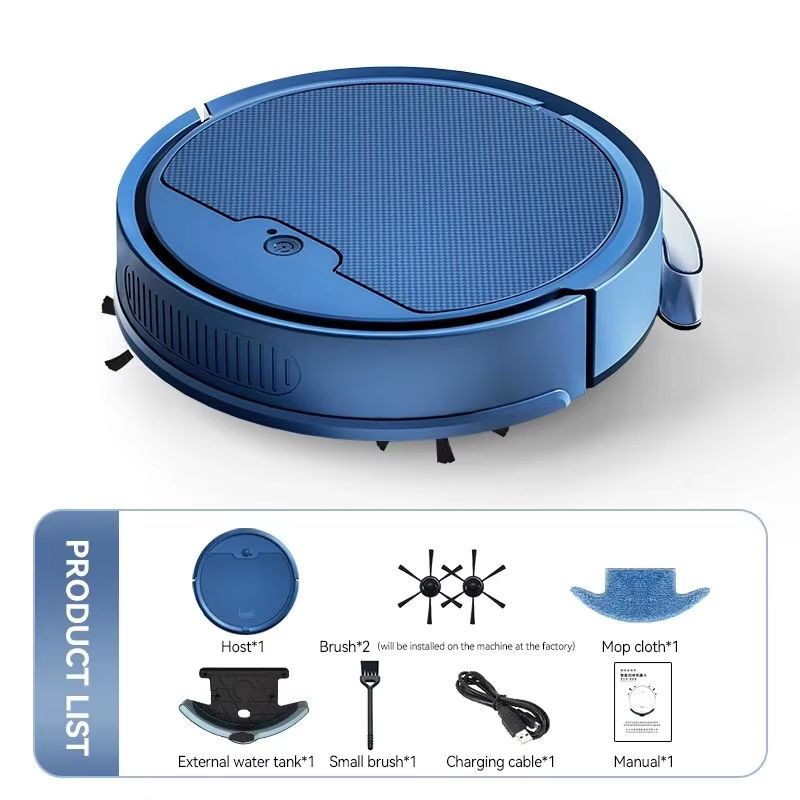 Main product image of Blue 3-in-1 Robotic Vacuum Mop, Automated Floor Cleaner