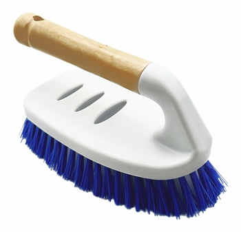 Main product image of White Cleaning Brush with Lotus Wood Handle and PP Bristles