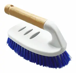 Product image of White Cleaning Brush with Lotus Wood Handle and PP Bristles