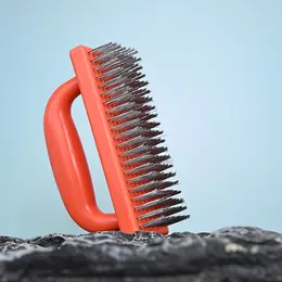 Product image of Square Cleaning Wire Brush, Orange-Red, PP Handle, Galvanized Wire, 1
