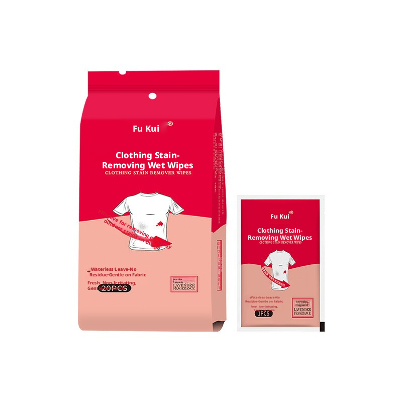 Main product image of Wet Wipes, Clothes Stain Remover, 12 x 15 cm, 20 Count