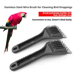 Product image of Brass Wire Brush for Bird Dropping Cleaning, 1-Pack