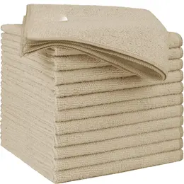 Product image of Brown Microfiber Cleaning Cloth, 12.5 x 12.5 Inch, 12 Pack
