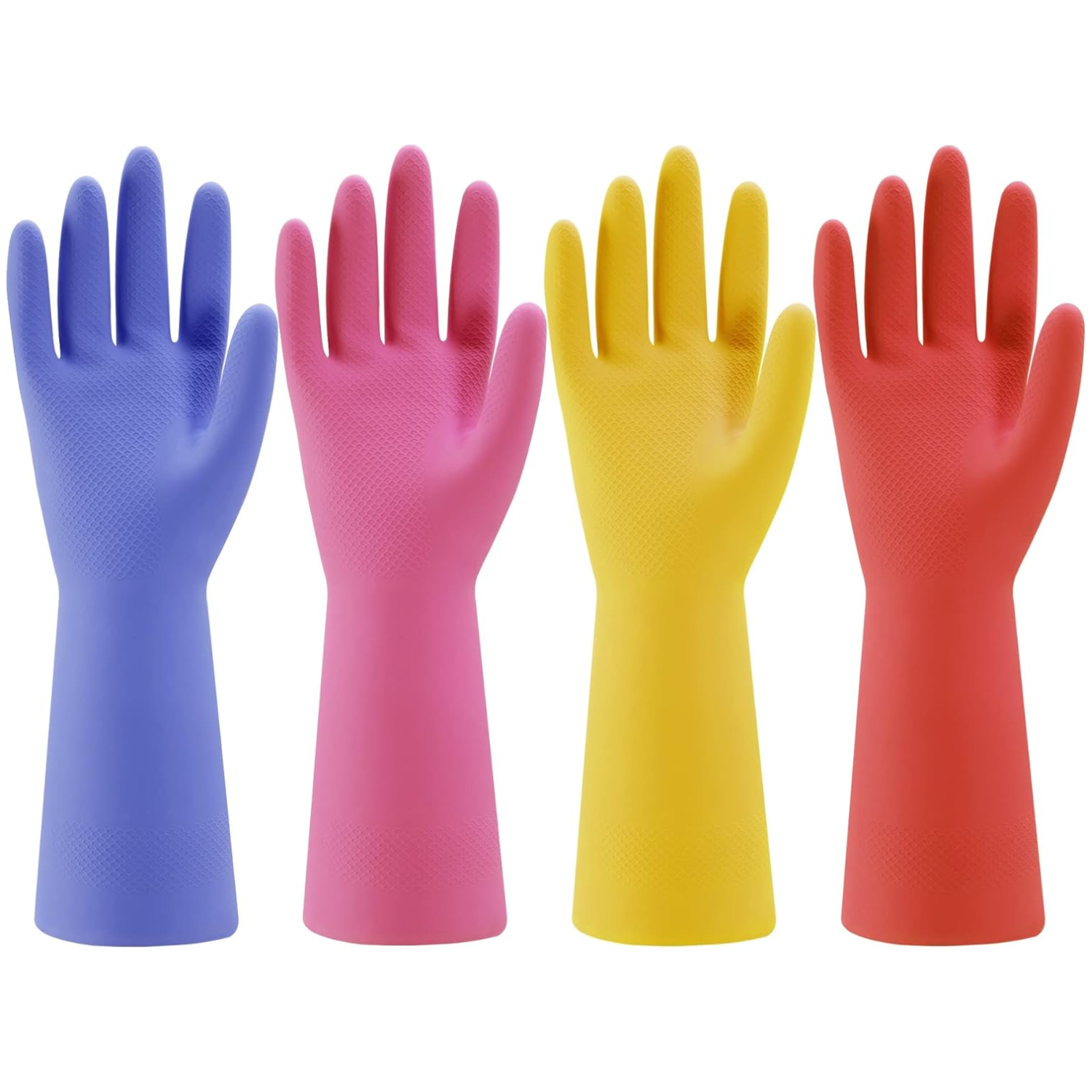 Main product image of Rubber Cleaning Gloves, Medium, 4 Pairs, Assorted Colors