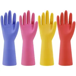 Product image of Rubber Cleaning Gloves, Medium, 4 Pairs, Assorted Colors