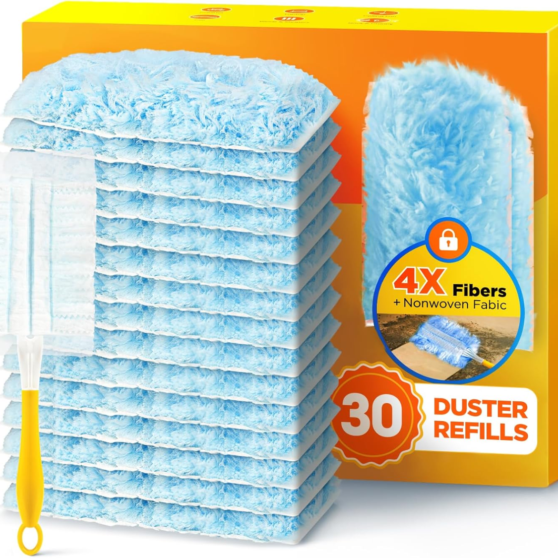 Main product image of 30 Count Swiffer Duster Refills, Disposable, Unscented, 4X Microfiber