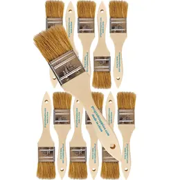 Product image of 1.5 Disposable Chip Paint Brushes, Natural Bristle, Wood Handle, 12-Pack