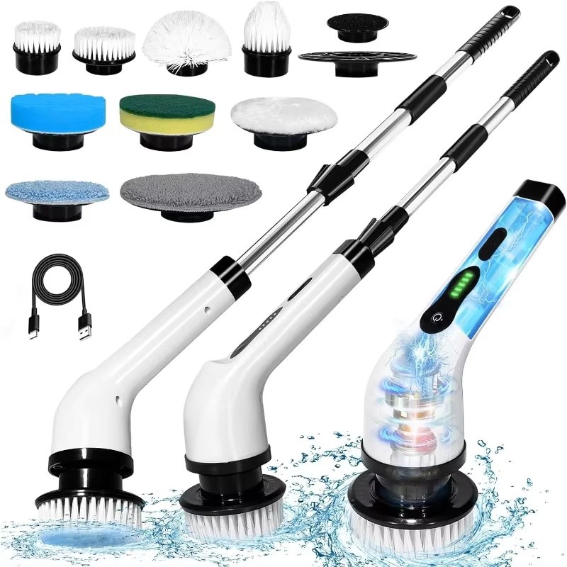 Main product image of Rechargeable Cordless Electric Spin Scrubber, 9-in-1 Cleaning Brush