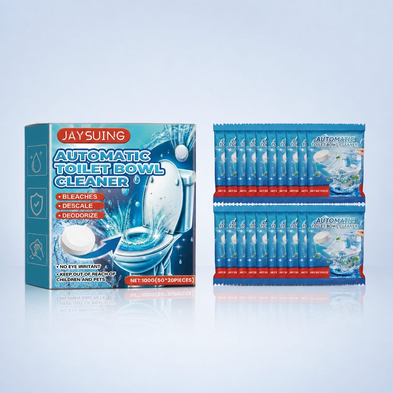 Main product image of JAYSUING Toilet Bowl Cleaner Tablets, 20 Count, 5g Each