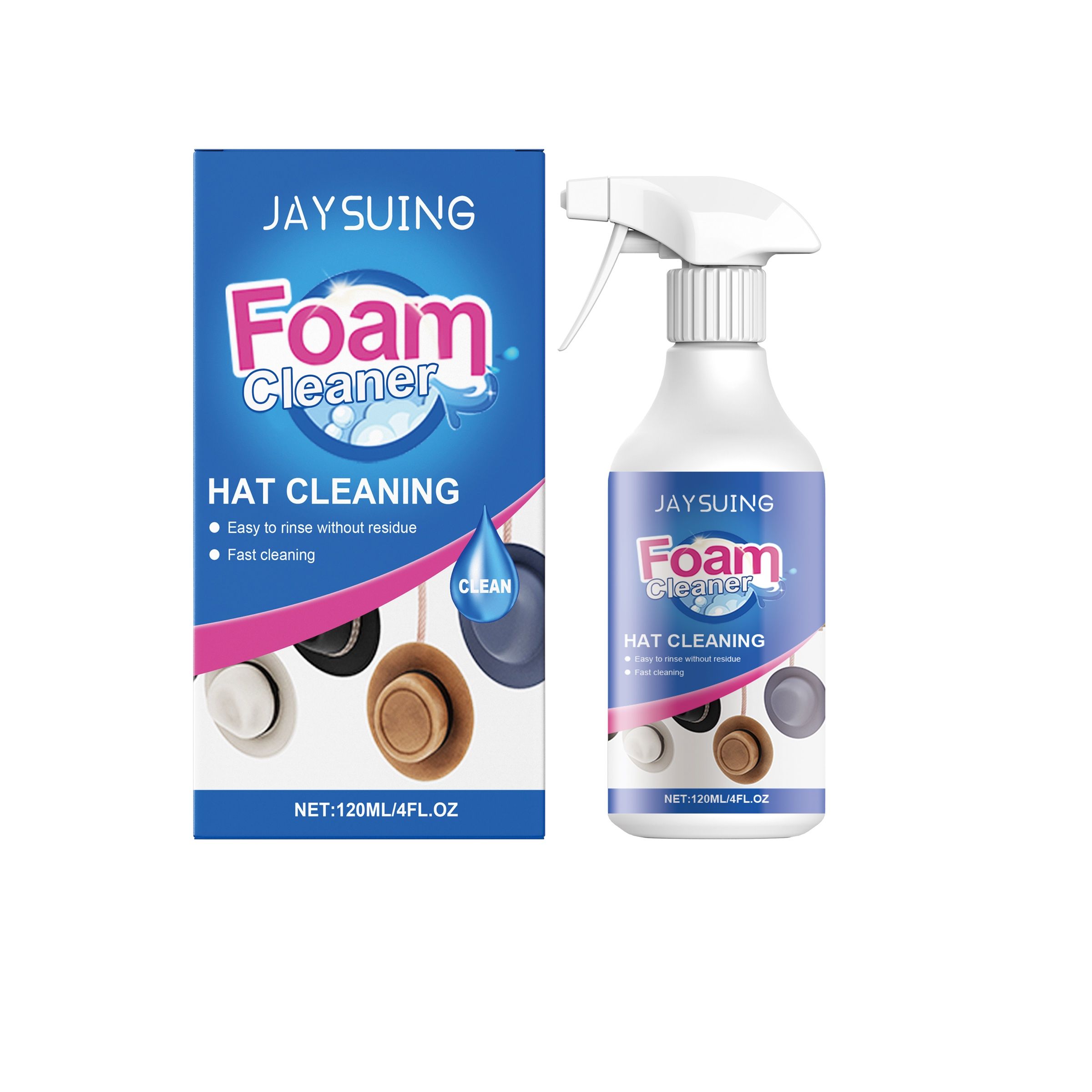 Main product image of JAYSUING Hat Foam Cleaner Spray, 120 ml Bottle