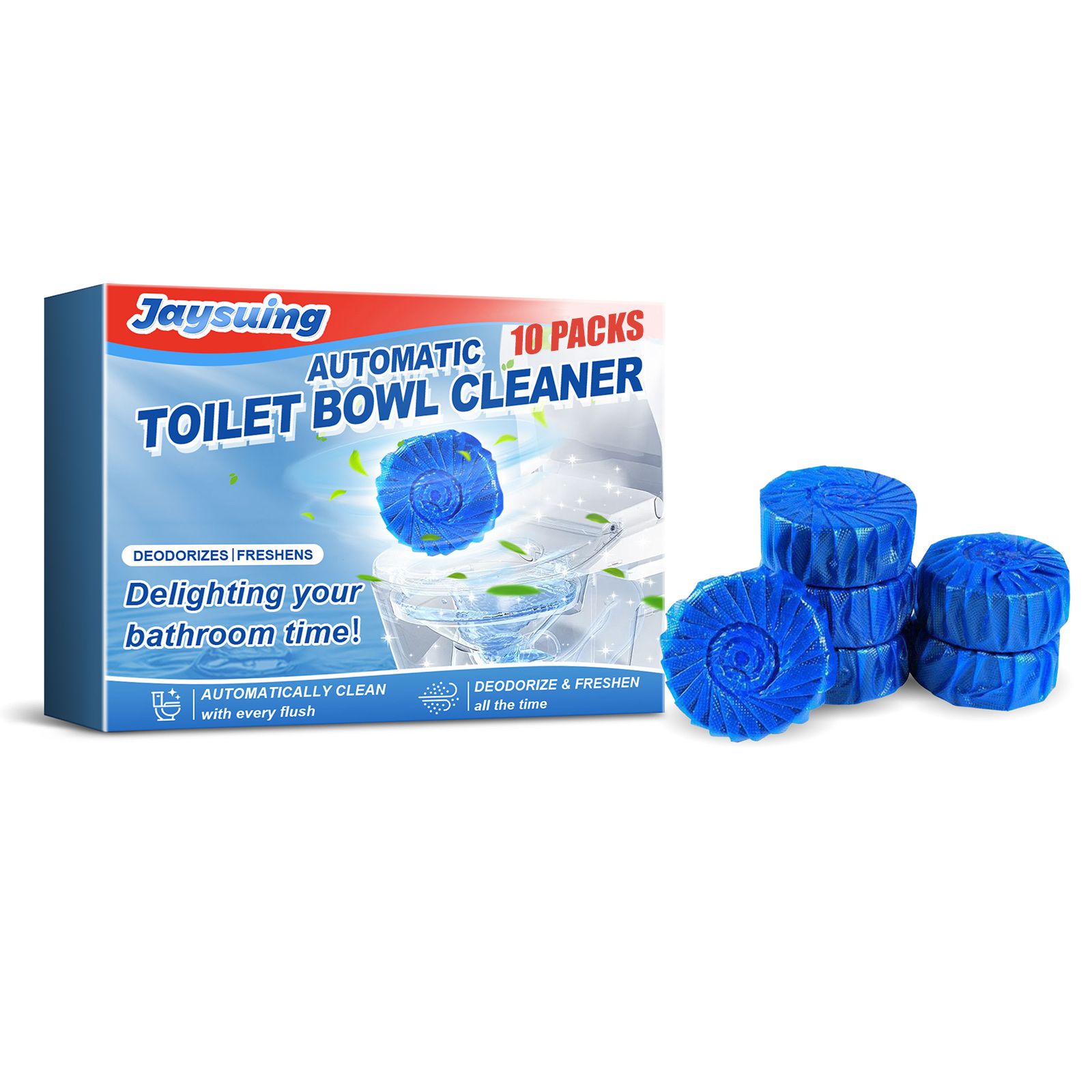 Main product image of JAYSUING 10-Count Automatic Toilet Tank Cleaner Blocks