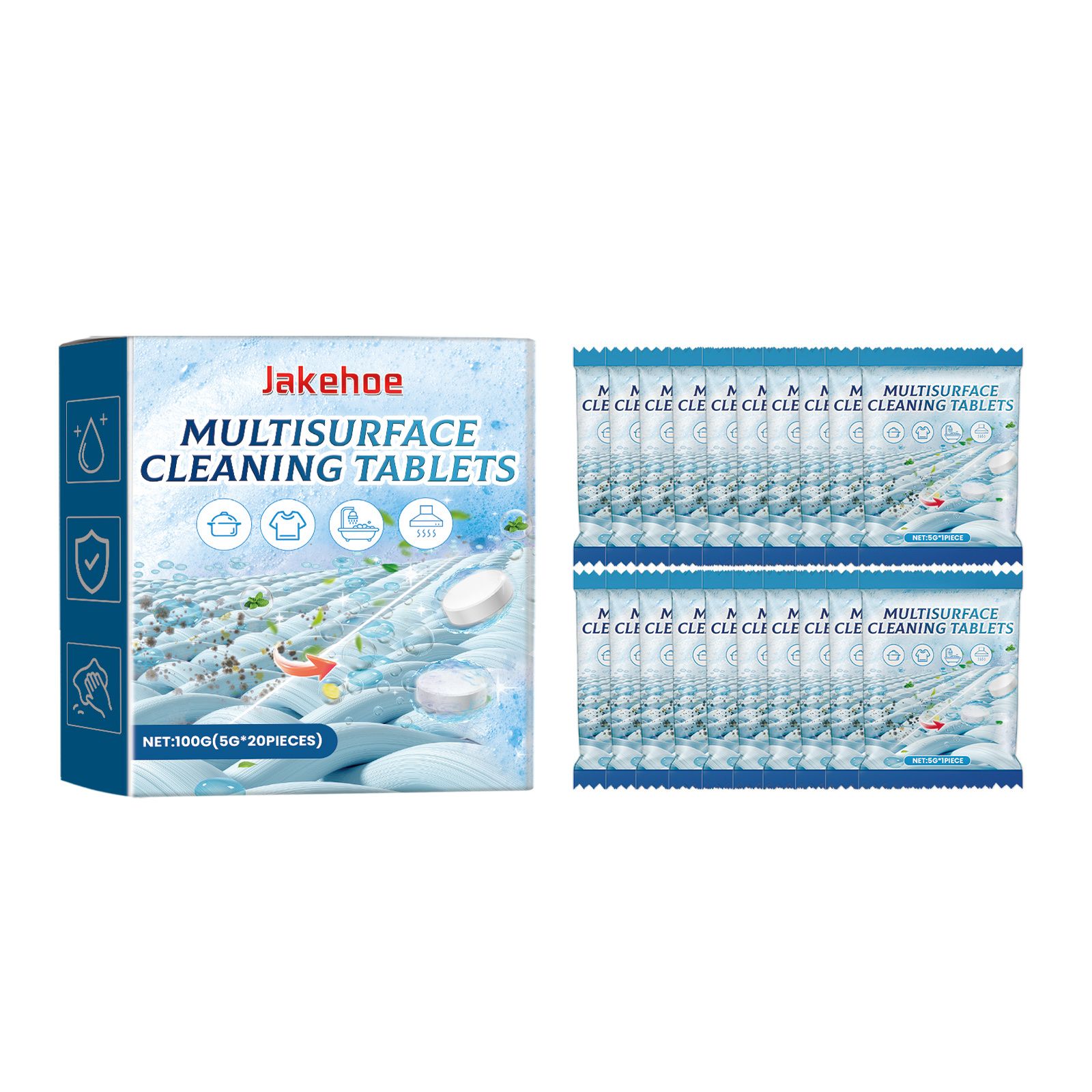 Main product image of JAKEHOE Multi-Surface Cleaning Tablets, 100 g