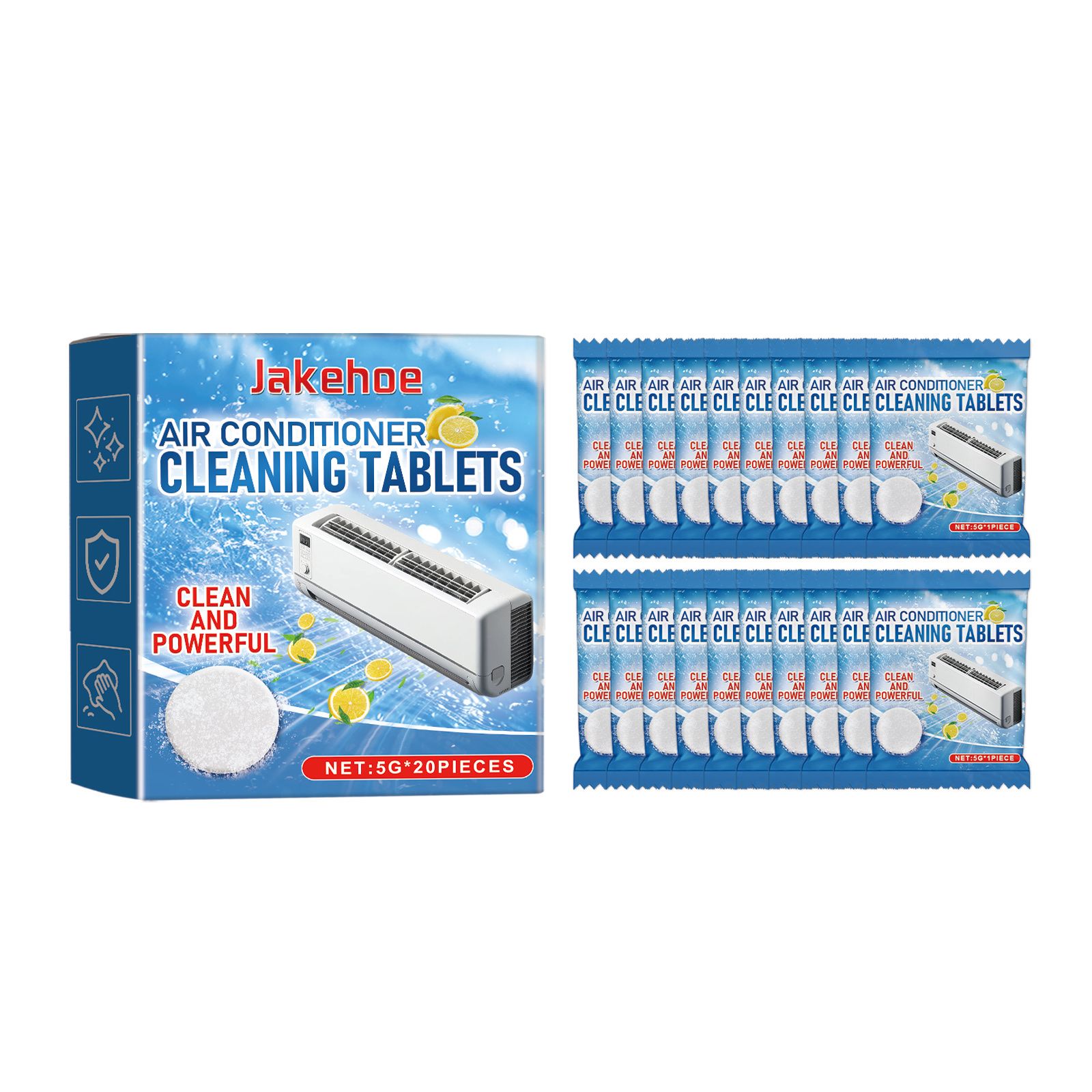 Main product image of JAKEHOE Air Conditioner Cleaning Tablets, 20 x 5g