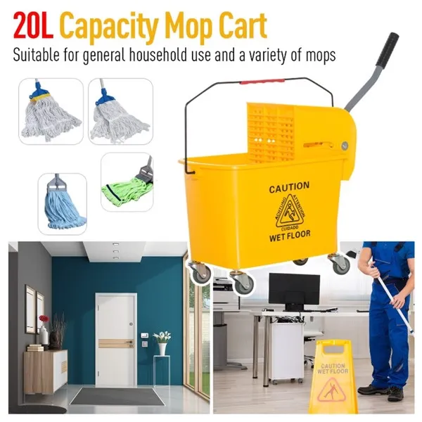 Main product image of Commercial Mop Bucket with Wheels and Wringer
