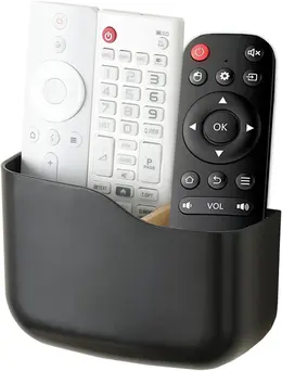 Product image of Adhesive Wall Mount Remote Control Holder, Black