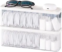 Product image of Cable and Cord Storage Organizer Box for USB Wires